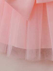 Glamorique Kids Infant Girls Sleeveless Tulle Puff Dress, Flower Girl Birthday Party Sweet Cute 3D Bow Princess Dress