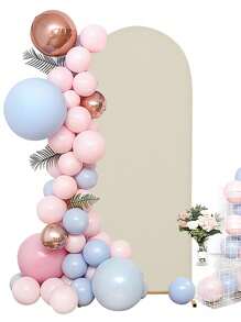 1/2/3 piezas Funda semi-ular de arco en forma de U de unicolor, adecuada para fiesta de cumpleaños, decoración de boda, telón de fondo interior/exterior, funda de tetón en formas de u para decoración del arco de la boda para fiestas, todo el escenario (marco de metal no incluido), Navidad