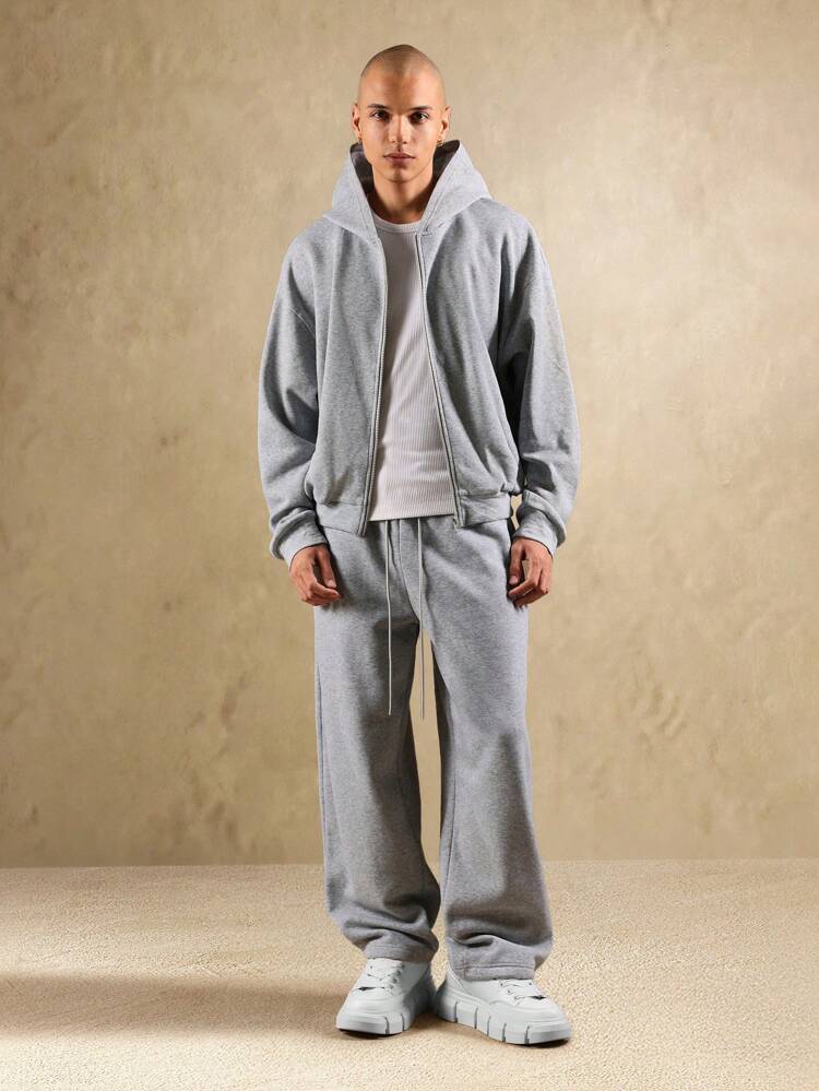 ドローストリング付きフルジップパーカー