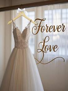 SHEIN 1 Móc treo đồ bằng gỗ đính ruy băng ngọc trai giả - Móc treo đồ cưới cho cô dâu, Móc treo quần áo nhẹ, Quà tặng thanh lịch cho cô dâu, cặp đôi mới cưới, Trang trí đám cưới - Màu be - Xem 5