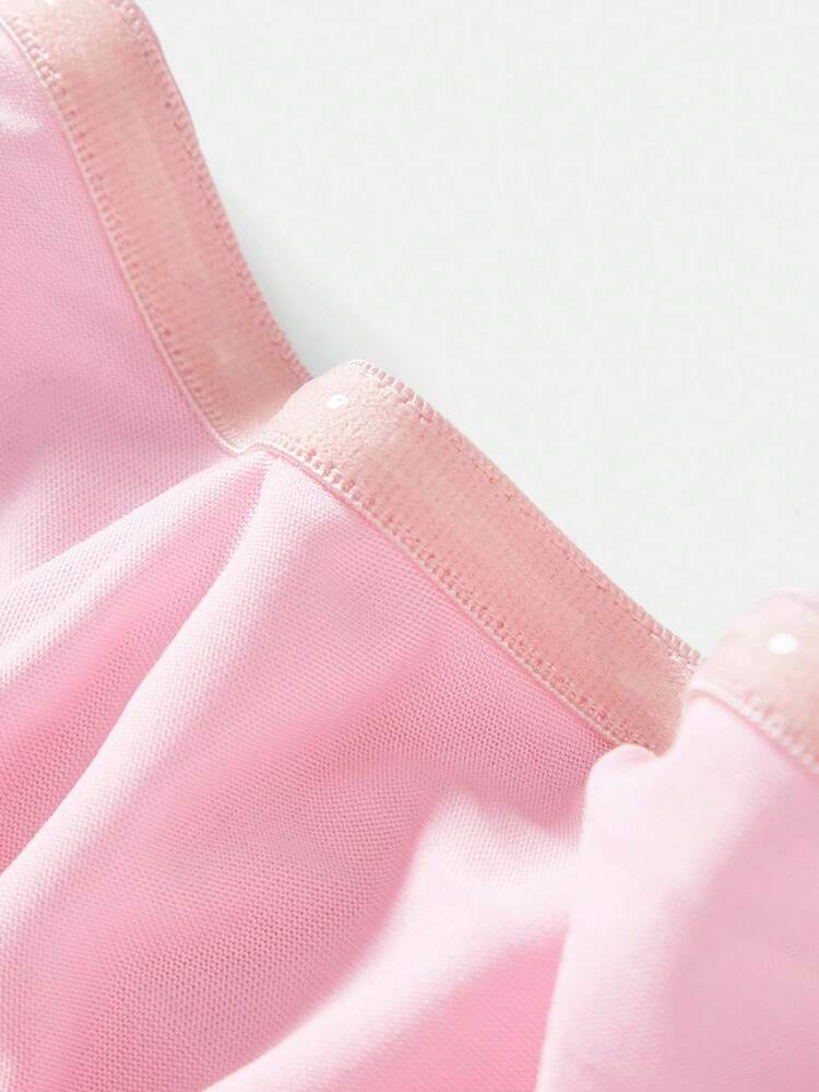 SHEIN Maija Women's Pink Ditsy Floral Versatile Summer Casual Elegant Urban Design Fitted Ruched Ditsy Floral Charming Girly Festival Top Business Casual Wear, Office Wear