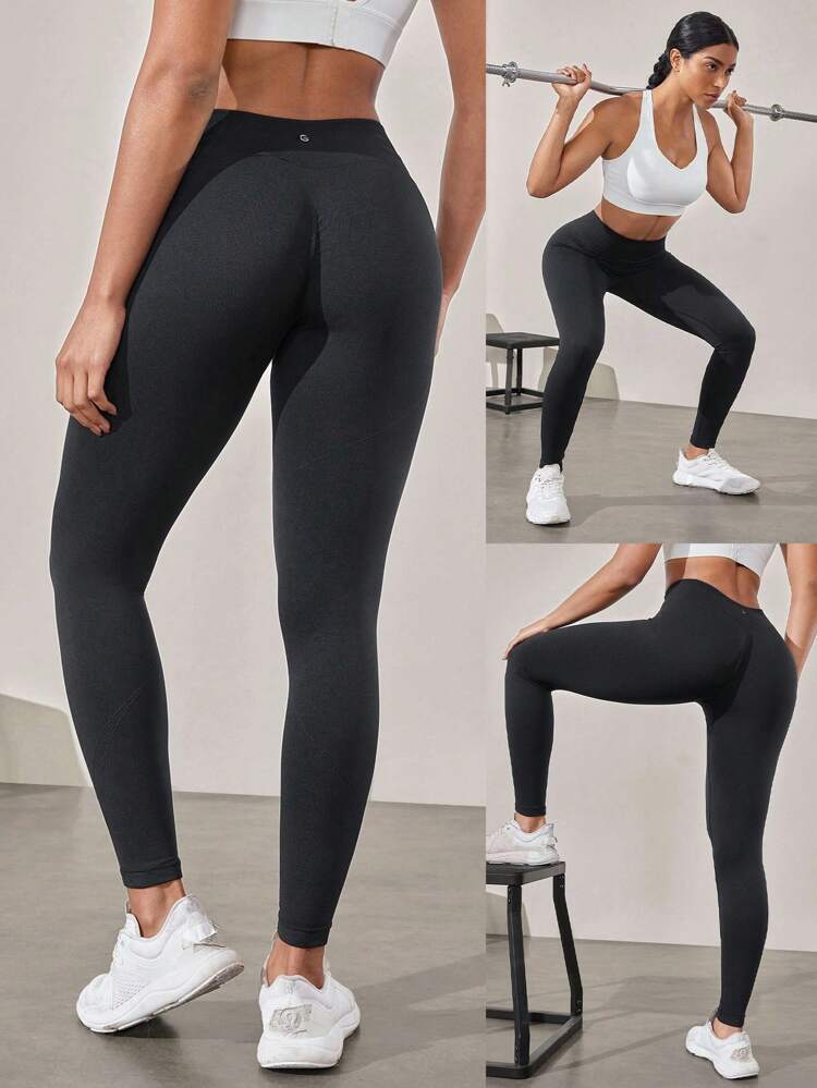 Leggings con costuras para control del abdomen, levantamiento de glúteos y moldeado de 24 pulgadas, de impacto medio, para entrenamiento, ejercicio, gimnasio y trotar