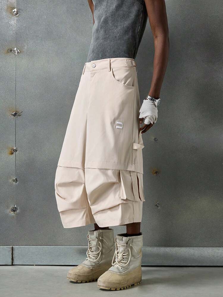 Men's Fashionable Woven Embroidered Shorts, Suitable For Summer