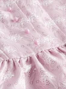 Fairmaia 德国传统女式花卉印花方领无袖连衣裙，适合十月连衣裙、啤酒节、万圣节 - 粉色 - 查看 4