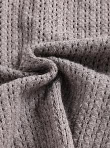 2 件套女童返校针织毛衣和百褶裙套装，有领长袖秋冬装 - 灰色 - 查看 6