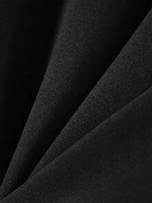 Manfinity Dauomo 男士黑色和绿色撞色拉链连帽衫 - 黑色 - 查看 7