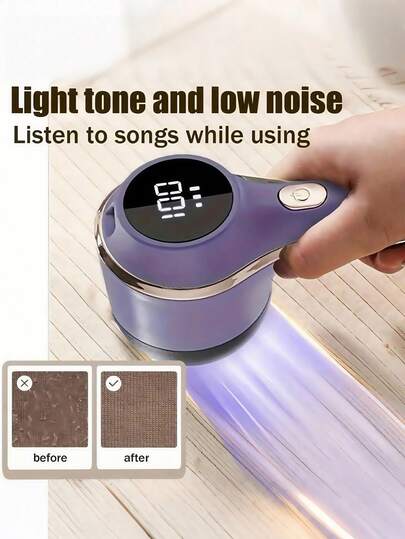 SHEIN 800mAhUSB 充电式织物剃毛器 - 便携式除毛器，适用于衣物、床上用品、家具等 - 强力去除起毛起球 - 清洁小工具，焕然一新