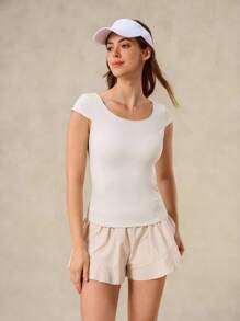 OutZeal Women Cool Touch Buttery Soft Slim-Fit Short Sleeve Sports Tee Tight T-Shirt Workout Tennis Gym Fall