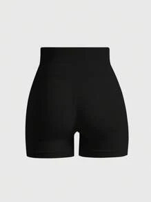 SHEIN Velisys Quần short thể thao co giãn liền mạch cạp cao màu trơn - Nhiều màu - Xem 5