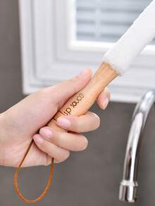 Cirelle 1 pieza Cepillo de limpieza de botellas, Limpiador de tazas en forma de L, Herramientas de limpieza, Herramienta de mango de madera para tazas, cristalería, decantadores de vino, jarrones | Cepillo para botellas, Limpiador de botellas, Cepillo de limpieza de botellas, Limpieza de tazas, Botella de agua