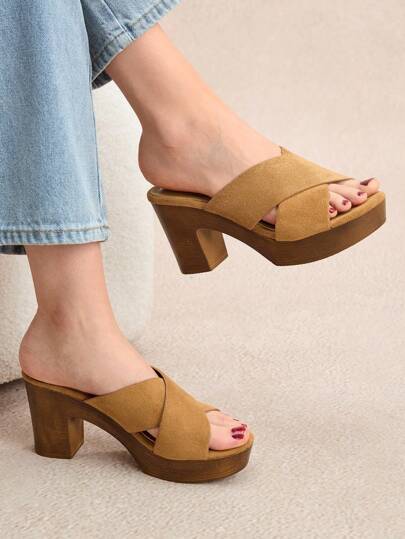 Rosivie Nuovi sandali casual da donna con tacco alto e suola spessa di