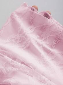 Sweetra Women's White Lace Mermaid Hem Bodycon Maxi Skirt, Spring/Summer Fall Cloth For Women - Pink - View 7