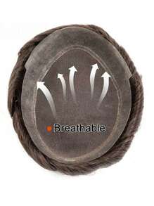 升级版澳大利亚男士假发法式蕾丝假发系统男士蕾丝 PU 假发男士假发真人发天然假发