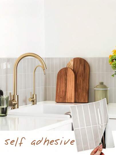 10/30 STUKS 3D Muurstickers Waterdicht Anti-schimmel Epoxy Coating Verwijderbare Slaapkamerdecoratie Modern Bloemenbehang Peel Stick Huis Woonkamer Kunst Decals