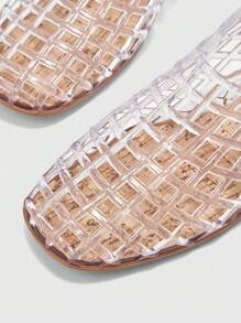 CUCCOO BIZCHIC 女士圆头水晶平底沙滩鞋/度假鞋