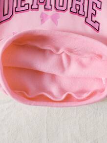 Genkimix Kids 女童2件/4件套印花卫衣裤套装，时尚休闲实用长袖套装，适合户外穿着，秋季女童运动套装，舒适女童运动套装，冬季女童运动服 - 彩色 - 查看 8