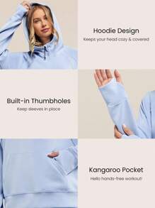 GLOWMODE 莫代尔丝绸触感超大长袖半拉链连帽衫秋季