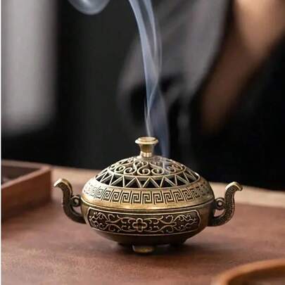 [黄铜香薰] 尼泊尔风格黄铜香炉 | 金属 | 香薰架 | 用于瑜伽冥想、家居装饰 | 适合节日 - 颜色和款式随机