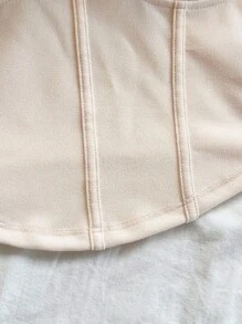 Soleia 女士度假浪漫性感露肩荷叶边修身紧身衬衫，适合派对、节日、约会、情人节下午茶 - 彩色 - 查看 4