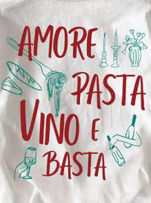 TaskSense Women's Casual Slogan Print Short Sleeve T-Shirt, Summer, Christmas - White - View 5