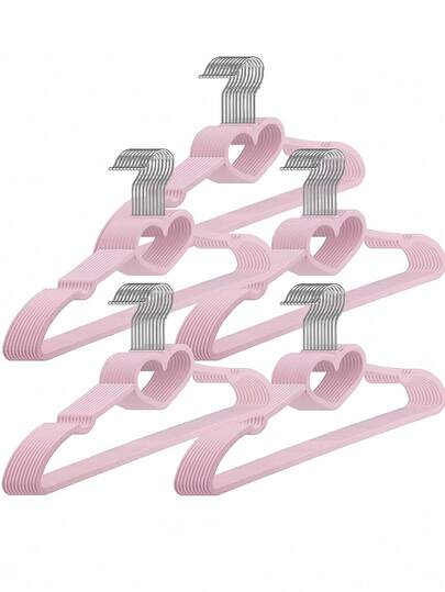 SHEIN 5 wieszaków w kształcie serca, urocze wieszaki z obrotowym hakiem 360 stopni, wytrzymały wieszak na ubrania dla dorosłych, wieszaki na kurtki, spodnie, koszule, garnitury, wystrój garderoby