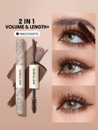 SHEGLAM All-In-One Volume & Length Mascara-Waterproof Macchiato Waterproof Double Head Brush Easy To Remove No Smudge Mascara Brand Beauty Makeup Face Paint Cosmetic For Women Girls Perfect For Winter Ideal For Y2K Fancy Fashion Suitable For Birthday Christmas Gift Party Ready Best Color