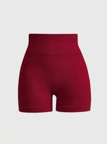 SHEIN Velisys Quần short thể thao co giãn liền mạch cạp cao màu trơn - Nhiều màu - Xem 6