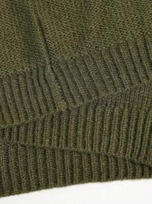 Manfinity CityGents Men's V-Neck Casual Versatile Twist Pattern Knit Vest Old Money Aesthetic