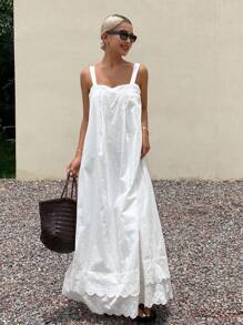Livesso Women's Loose Casual White Dress, New Arrival For Autumn Summer Women Dresses - White - View 6