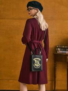 HARRY POTTER X SHEIN Bolsa de asas con diseño en forma de libro - Negro - Ver 2