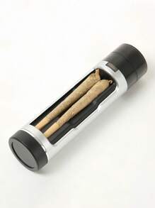 全新双室手动香草研磨机优质重型紧凑便携式锌合金粉碎机适用于香草香料植物药材防锈防滑手柄 - 彩色 - 查看 2