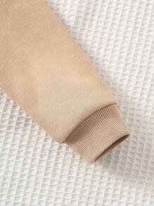 Cozy Pixies Áo nỉ chui đầu cổ tròn tay dài mềm mại họa tiết gấu cho bé gái sơ sinh - màu nâu - Xem 5