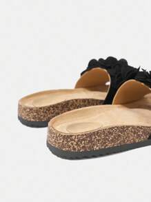 Styleloop Women's Flat Sandals, Boho Style, Retro American, Bohemian, Western, Music Festival, Party Outfit Holiday Travel Essential Boho Cowgirl Outfit - Black - View 7