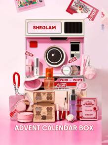 SHEGLAM Memory Box Advent Calendar Brand Beauty Makeup Face Paint Cosmetic For Women Girls Perfect For Winter Spring Ideal For Y2K Fancy Fashion Suitable For Birthday Gift Party Ready Best Color - Multicolor - View 1
