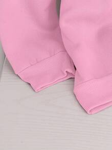 Flirla 女士加大码纯色长袖休闲宽松圆领套头卫衣，秋冬季款