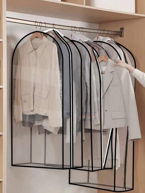 SHEIN 1pc Full Coverage Breathable Garment Storage Bag, Wardrobe Suit/Dress/Down Jacket/Coat Dust Cover Protector
