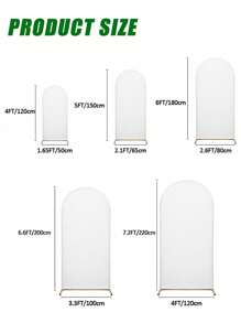 1/2/3 piezas Funda semi-ular de arco en forma de U de unicolor, adecuada para fiesta de cumpleaños, decoración de boda, telón de fondo interior/exterior, funda de tetón en formas de u para decoración del arco de la boda para fiestas, todo el escenario (marco de metal no incluido), Navidad