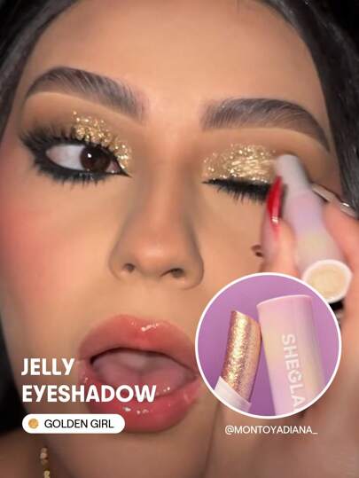 BâTon De Fard à PaupièRes Crystal Jelly Glaze-Golden Girl-Multi-Usage-Paillettes Scintillantes-Longue Tenue-Haute Pigmentation Paillettes Marque Beauté Visage Maquillage CosméTique Pour Femmes Filles Parfait Pour Hiver IdéAl Pour Y2K ÉLéGant Mode Adapté Pour Anniversaire Xmas Cadeau FêTe PrêT Meilleure Couleur