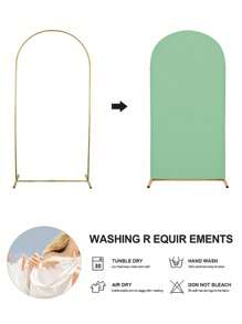 1/2/3 piezas Funda semi-ular de arco en forma de U de unicolor, adecuada para fiesta de cumpleaños, decoración de boda, telón de fondo interior/exterior, funda de tetón en formas de u para decoración del arco de la boda para fiestas, todo el escenario (marco de metal no incluido), Navidad