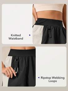 OutZeal Pantaloncini leggeri, resistenti all'acqua, in maglia con vita elastica, con tasche multiple, per escursioni e campeggio, adatti per le donne