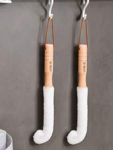 Cirelle 1 pieza Cepillo de limpieza de botellas, Limpiador de tazas en forma de L, Herramientas de limpieza, Herramienta de mango de madera para tazas, cristalería, decantadores de vino, jarrones | Cepillo para botellas, Limpiador de botellas, Cepillo de limpieza de botellas, Limpieza de tazas, Botella de agua