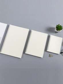 SHEIN 1 件螺旋网格笔记本，80 张 - 黑與白 - 查看 2