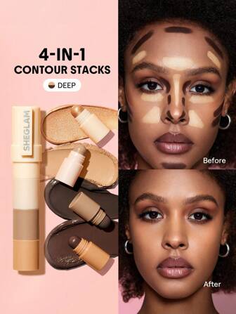 Stylo Visage Multi-Glam-Stick Contouring 9 Couleurs En Profondeur-Surligneur Naturel Longue DuréE Non Gras-Double Usage-Sculpte Et Lisse Les Ridules-Contour CréMeux Marque Beauté Visage Maquillage CosméTique Pour Femmes Filles Parfait Pour Hiver IdéAl Pour Y2K ÉLéGant Mode Adapté Pour Anniversaire Xmas Cadeau FêTe PrêT Meilleure Couleur