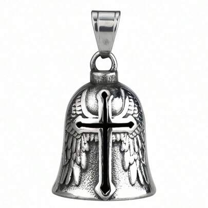 1 peça vintage 3D design motocicleta guardião sino retro design asa motociclista boa sorte charme liga estilo punk espírito maligno armadilha sino masculino dia das mães flores, presentes personalizados para mãe, presentes de última hora, ideias dia das mães, presentes domingo das mães, cartões artesanais para mãe, melhores presentes dia das mães por menos de US$ 50