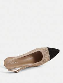 Ressula Women's Fashion Apricot Comfortable High Heel Pumps - Apricot - View 6