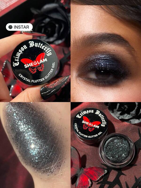 SHEGLAM Crystal Flutter Glitter Gel-Instar 3 Culori Cremă Lucioasă Pentru Fard De Pleoape Finisaj Cu Luciu Ridicat Cursed Chrysalis Paleta Fard De Pleoape 9 Culori Paleta Pentru Fard De Pleoape Crem Mat Halloween Grunge Machiaj Gotic De Lungă Durată Fard De Pleoape Shimmer Non-Gras Fard De Pleoape Sclipitor, FăRă Decolorare Absolvire Zi De NașTere Vacanță Vară Toamnă Y2K Elegant Modă Femei Machiaj Cosmetice Petrecere Plajă CăLăTorie Camping ÎN Aer Liber ȘCoală Campus Excursie Festivaluri Decor Cadou Cadou Trandafir Fată Cosplay Cel Mai Bun Culoare Farmec Atmosferă