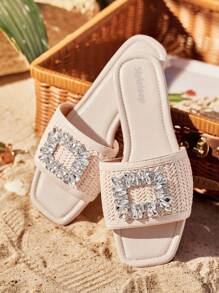 Styleloop Women's Flat Sandals, Boho Style, Retro American, Bohemian, Western Music Festival, Party Outfit - Apricot - View 9