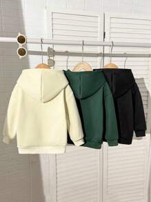 SHEIN 多件装连帽卫衣，带字母和图案印花，带口袋，休闲时尚，适合返校季 - 彩色 - 查看 2