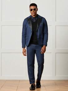 Manfinity CityGents Men's 2 In 1 Knitted Sweater, Lightweight, Spring & Autumn - Black - View 4