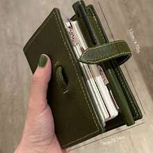 SHEIN 1 件 M5 三折活页笔记本、小众记录、打卡、日程表、笔记本、学校用品、返校、学校用品 - 綠色 - 查看 5